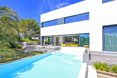 Ibiza modern villa rental with pool close to town