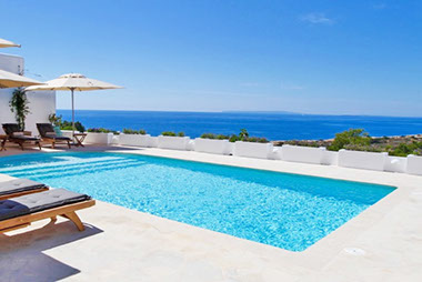 Ibiza modern holiday villa rental with pool & mediterranean sea view