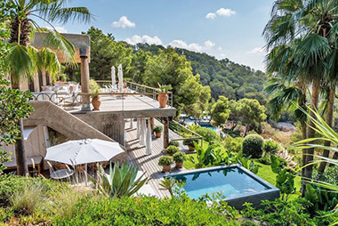 Ibiza holiday villa retreat with private pool and amazing view of mediterranean sea