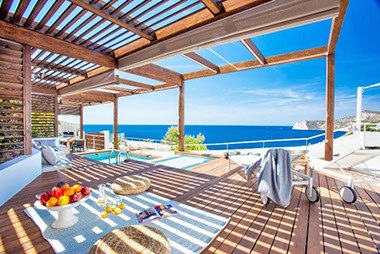 Ibiza holiday villa rental with private pool & sea view near beaches
